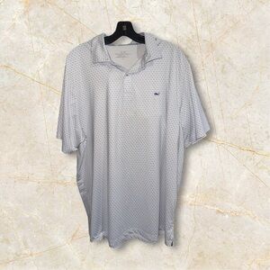 Vineyard Vines Performance Polo Shirt Mens XL BOAT AOP Stretch Golf Preppy